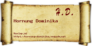 Hornung Dominika névjegykártya